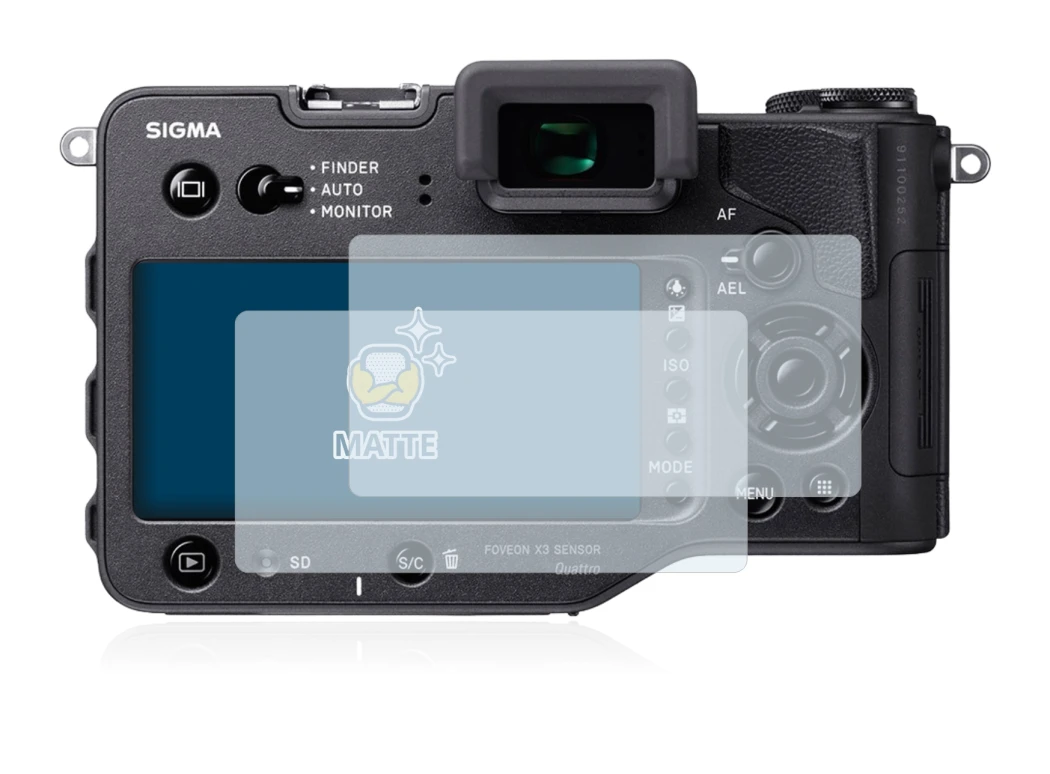 Image de l'appareil Sigma SD Quattro avec une grande variété de protections d'écran.