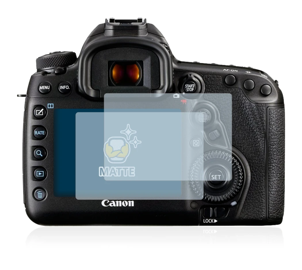 Image de l'appareil Canon EOS 5D Mark IV avec une grande variété de protections d'écran.