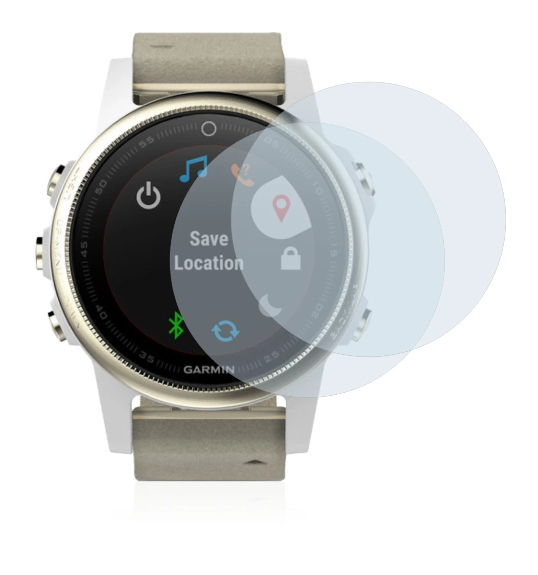 Image de l'appareil Garmin Fenix 5S (42 mm) avec une grande variété de protections d'écran.