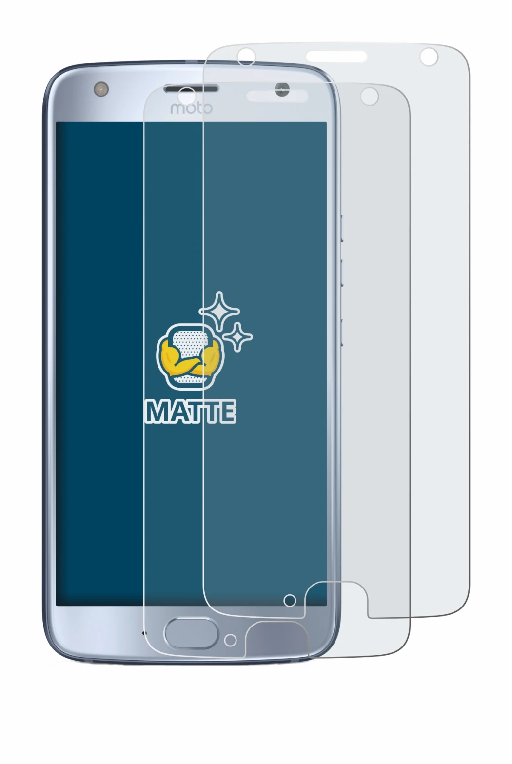 Image de l'appareil Motorola Moto X4 avec une grande variété de protections d'écran.