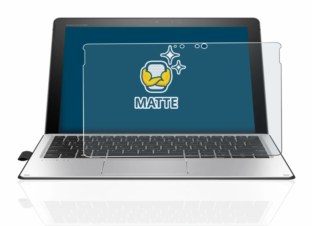 Image de l'appareil HP Elite x2 1012 G2 avec une grande variété de protections d'écran.