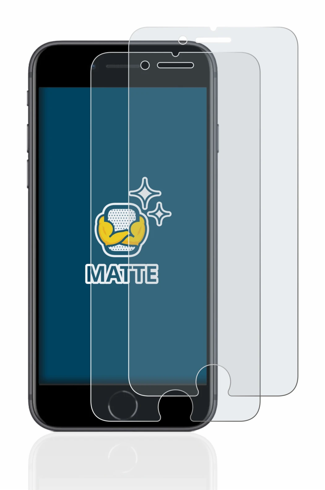 Image de l'appareil Apple iPhone 8 avec une grande variété de protections d'écran.