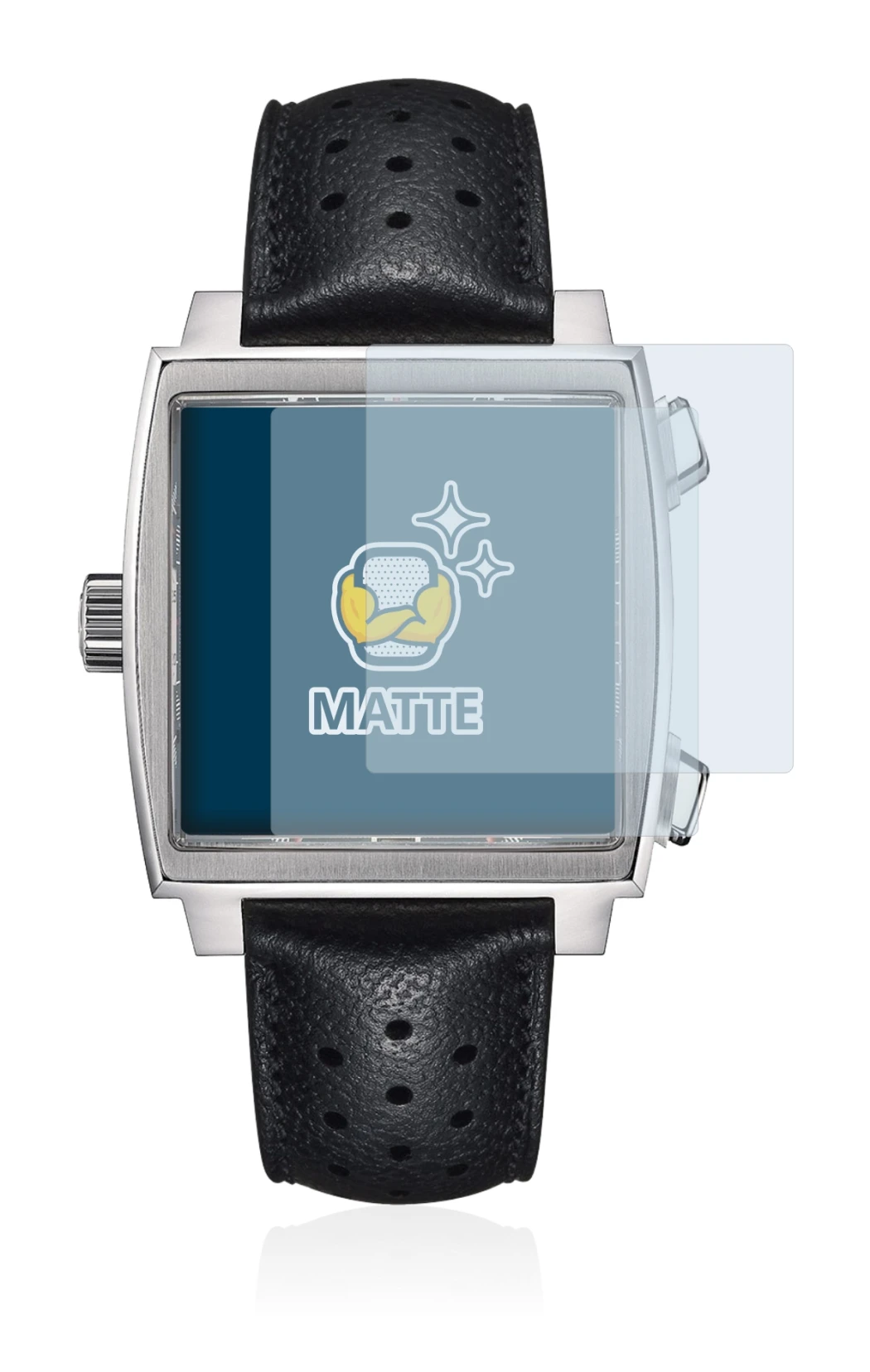 Image de l'appareil TAG Heuer Monaco (39 mm) avec une grande variété de protections d'écran.