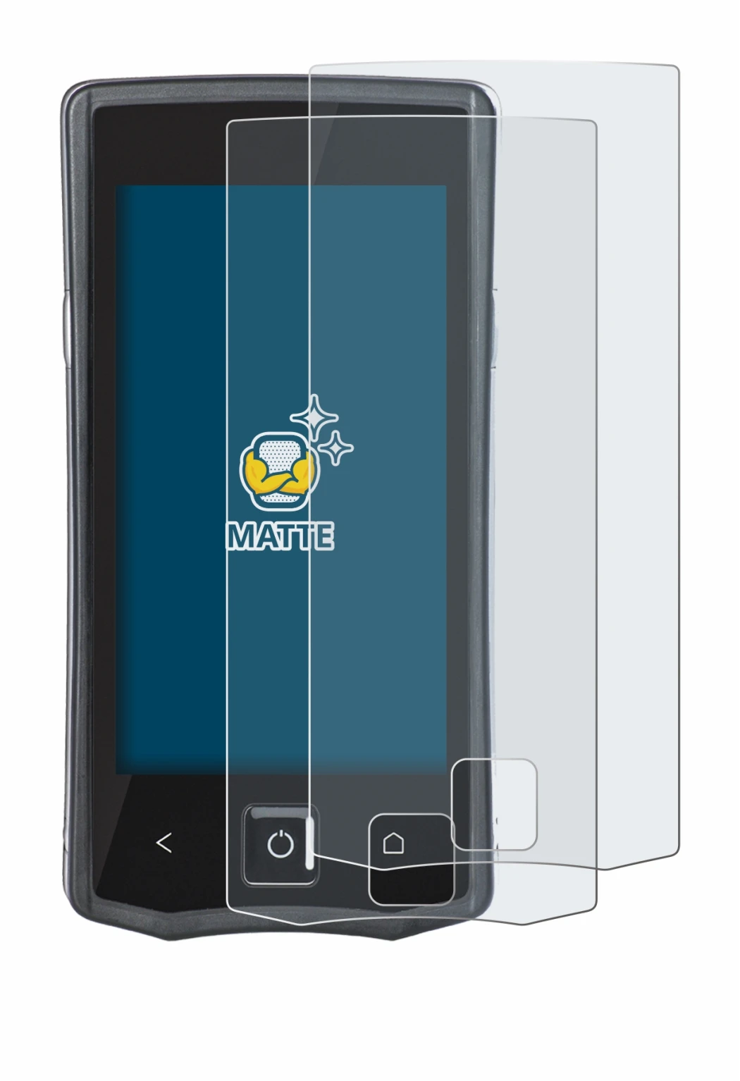 Image de l'appareil Orderman 7 avec une grande variété de protections d'écran.