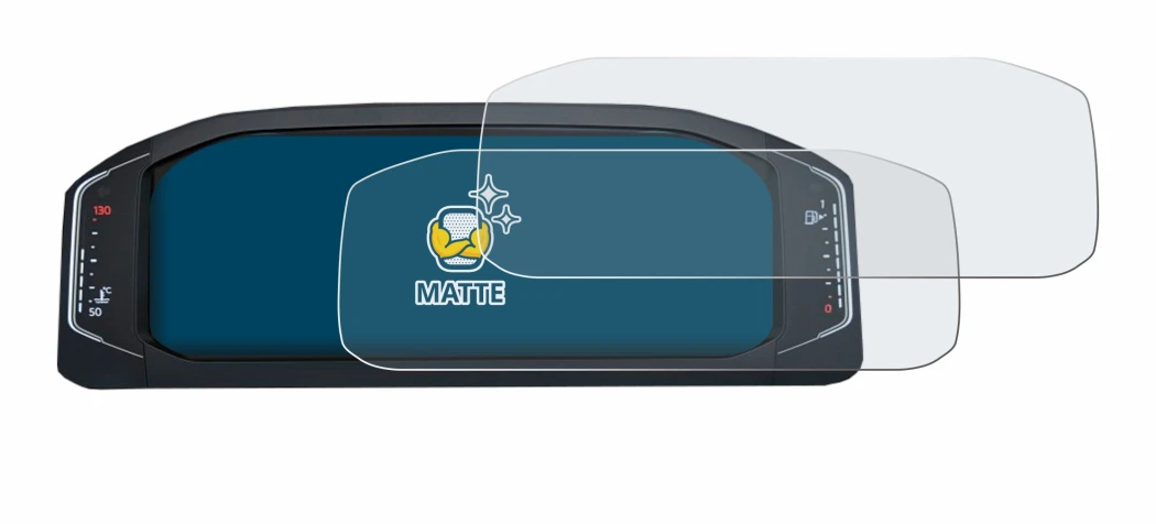 Image de l'appareil Volkswagen Active Info Display T-Roc avec une grande variété de protections d'écran.