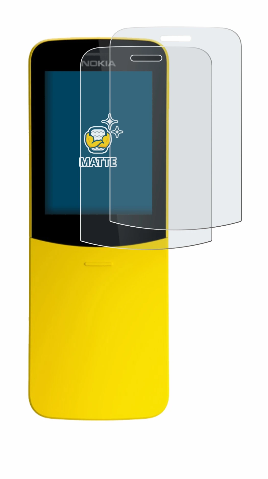 Image de l'appareil Nokia 8110 avec une grande variété de protections d'écran.