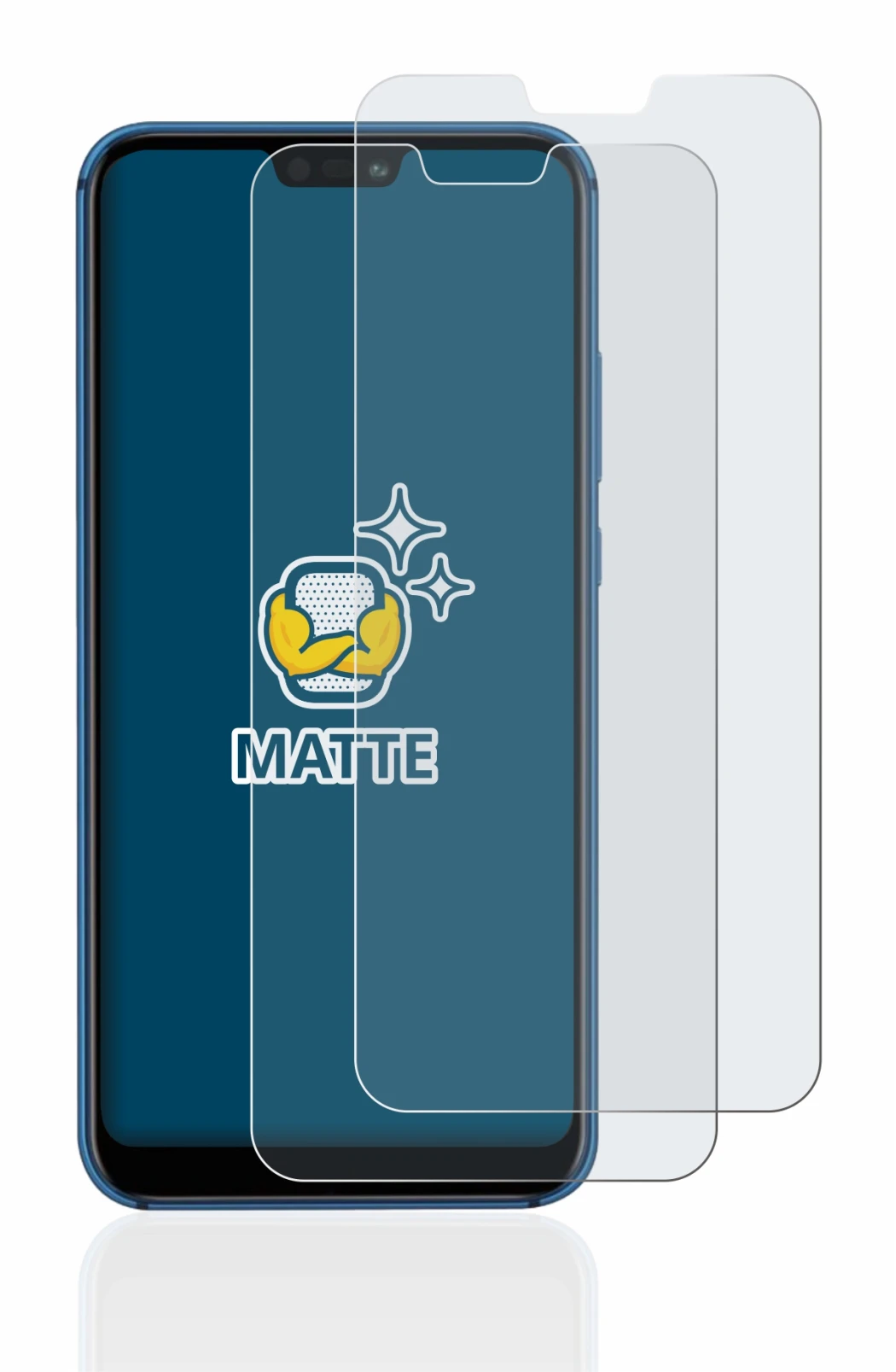 Image de l'appareil Huawei P20 lite 2018 avec une grande variété de protections d'écran.