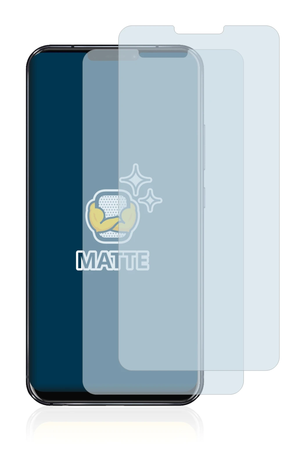 Image de l'appareil ASUS ZenFone 5z ZS620KL avec une grande variété de protections d'écran.