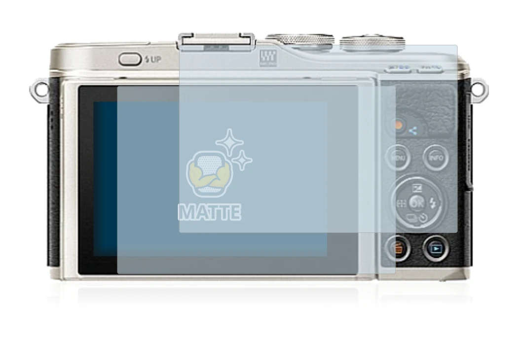 Image de l'appareil Olympus PEN E-PL9 avec une grande variété de protections d'écran.