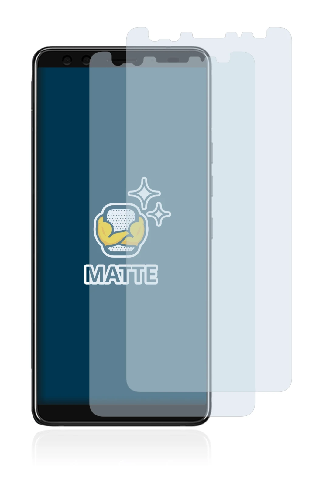 Image de l'appareil HTC U12 Plus avec une grande variété de protections d'écran.