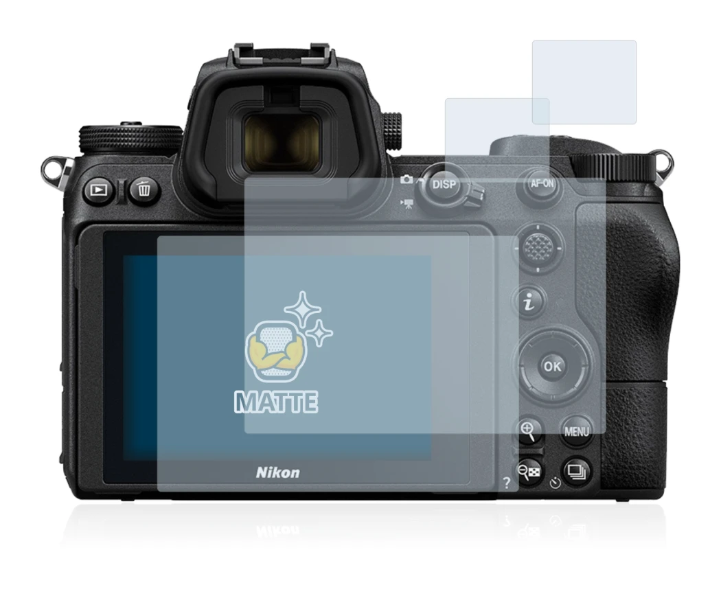 Image de l'appareil Nikon Z 6 avec une grande variété de protections d'écran.