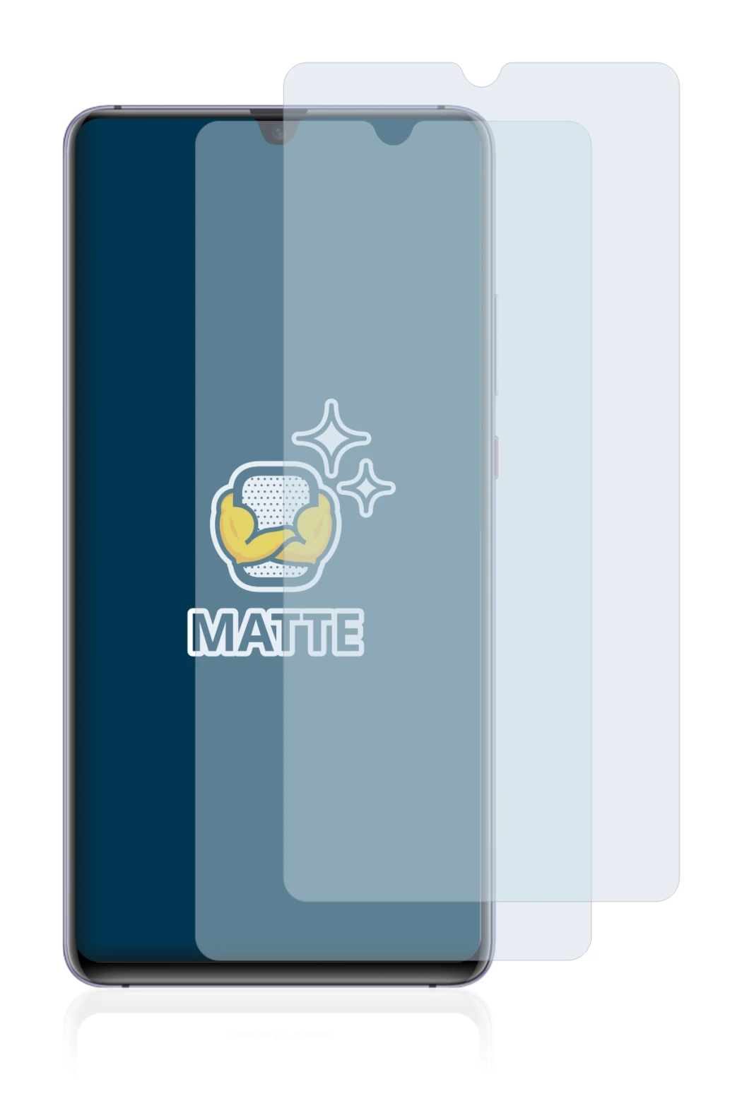 Image de l'appareil Huawei Mate 20 X avec une grande variété de protections d'écran.