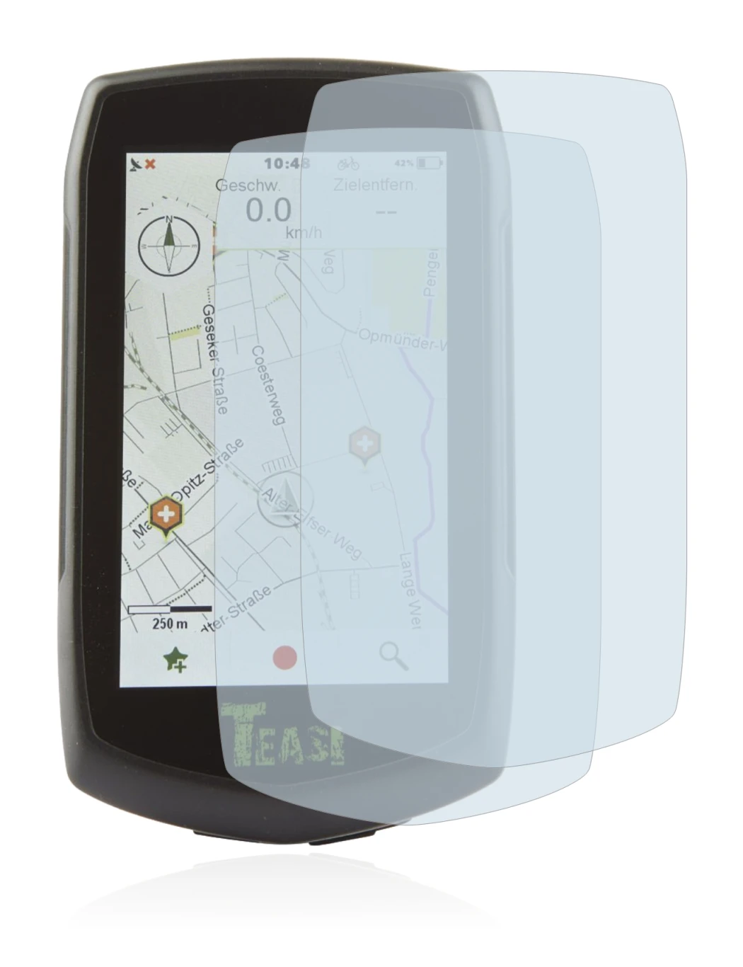 Image de l'appareil A-Rival Teasi One4 avec une grande variété de protections d'écran.