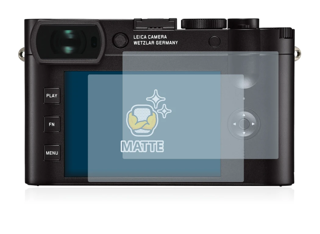 Image de l'appareil Leica Q2 avec une grande variété de protections d'écran.