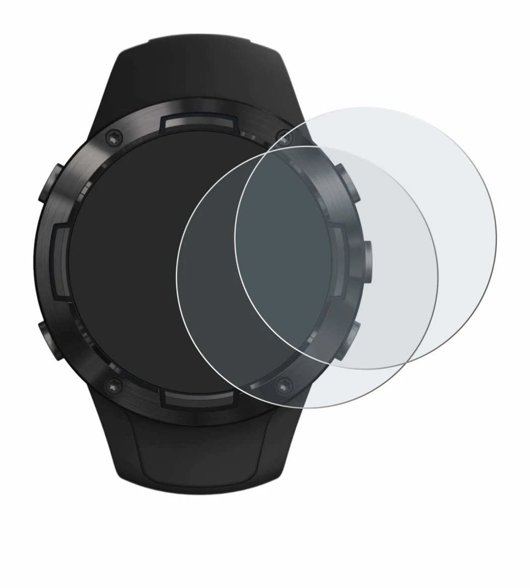 Image de l'appareil Suunto 5 avec une grande variété de protections d'écran.