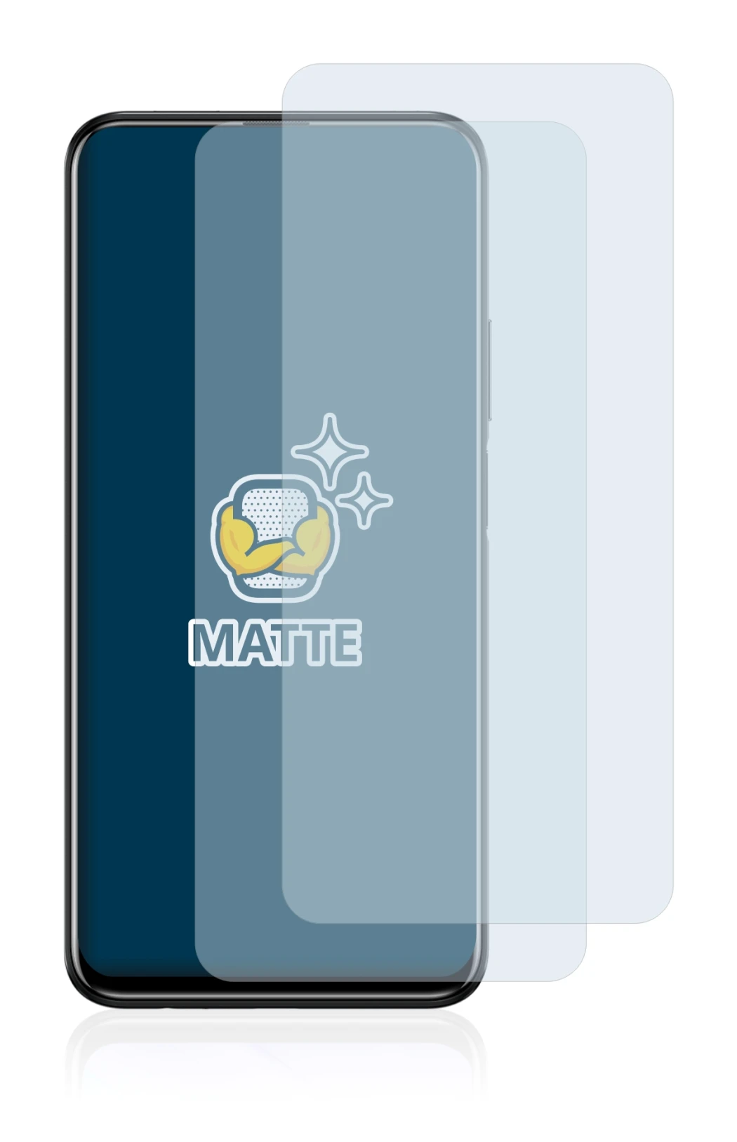 Image de l'appareil Huawei Y9s avec une grande variété de protections d'écran.
