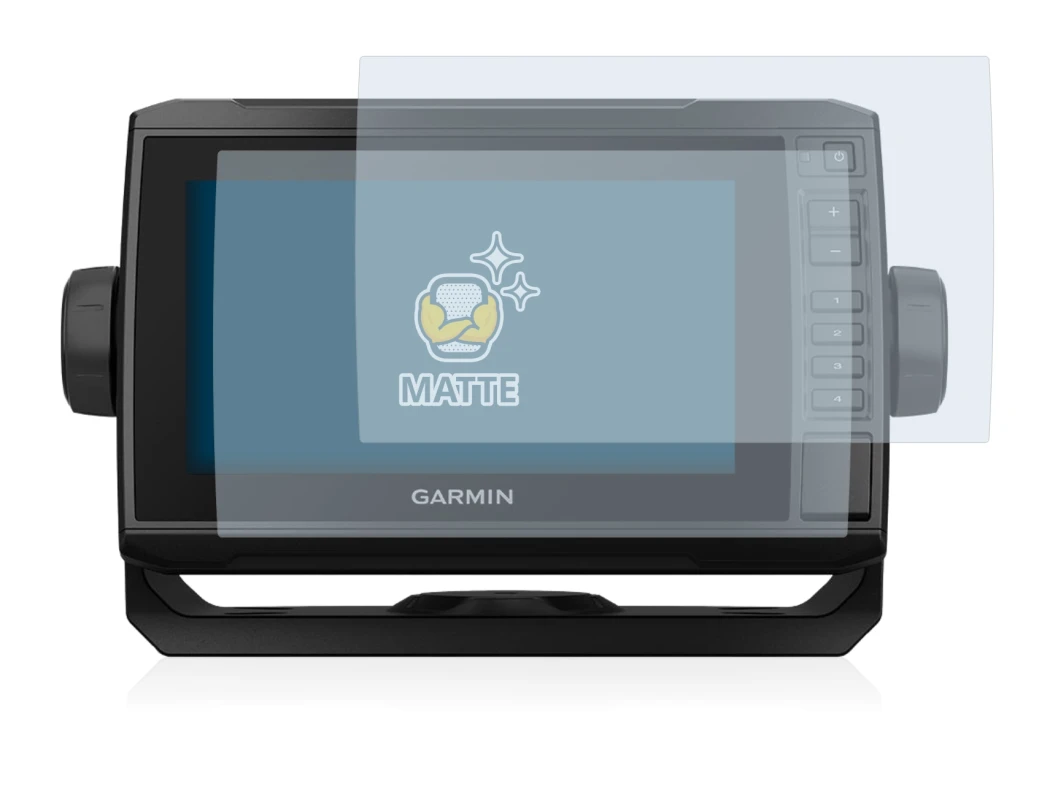 Image de l'appareil Garmin ECHOMAP UHD 72cv avec une grande variété de protections d'écran.