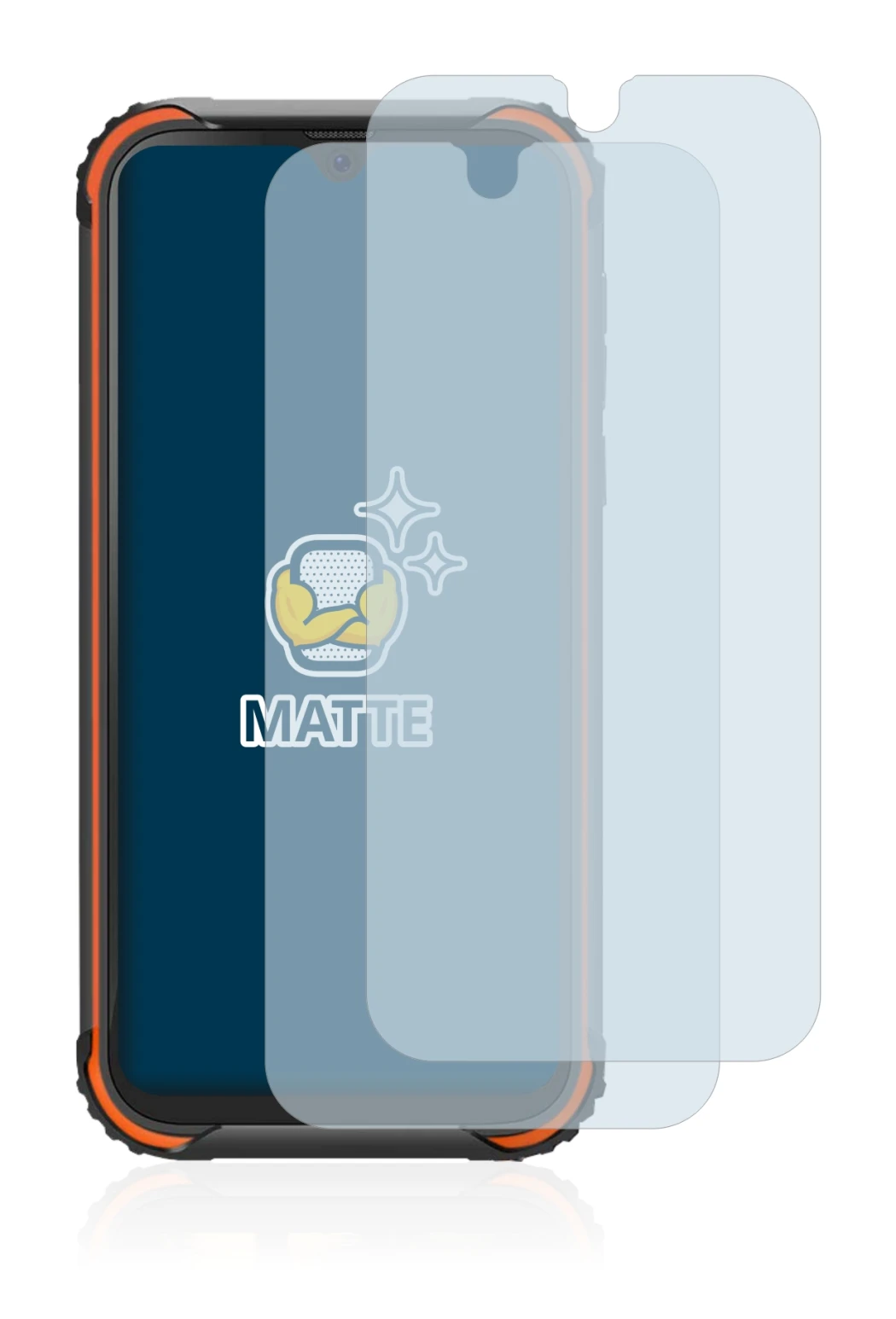 Image de l'appareil Blackview BV5900 avec une grande variété de protections d'écran.