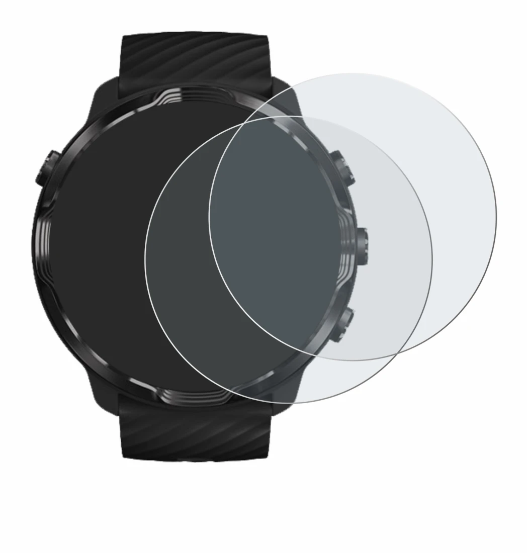 Image de l'appareil Suunto 7 avec une grande variété de protections d'écran.