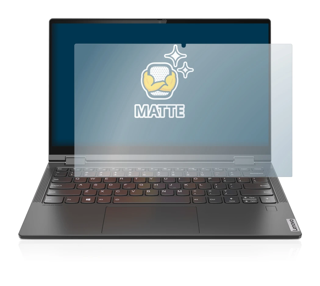 Image de l'appareil Lenovo Yoga C640 avec une grande variété de protections d'écran.