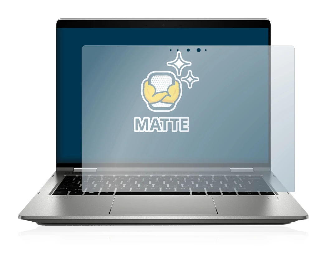Image de l'appareil HP ProBook x360 435 G7 avec une grande variété de protections d'écran.