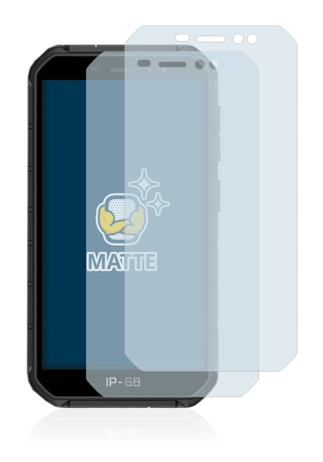 Image de l'appareil Ulefone Armor X7 Pro avec une grande variété de protections d'écran.