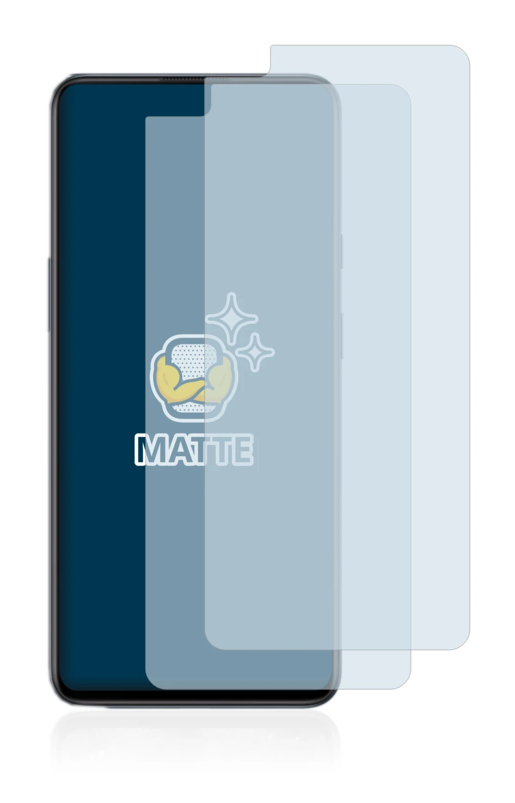 Image de l'appareil OnePlus Nord avec une grande variété de protections d'écran.