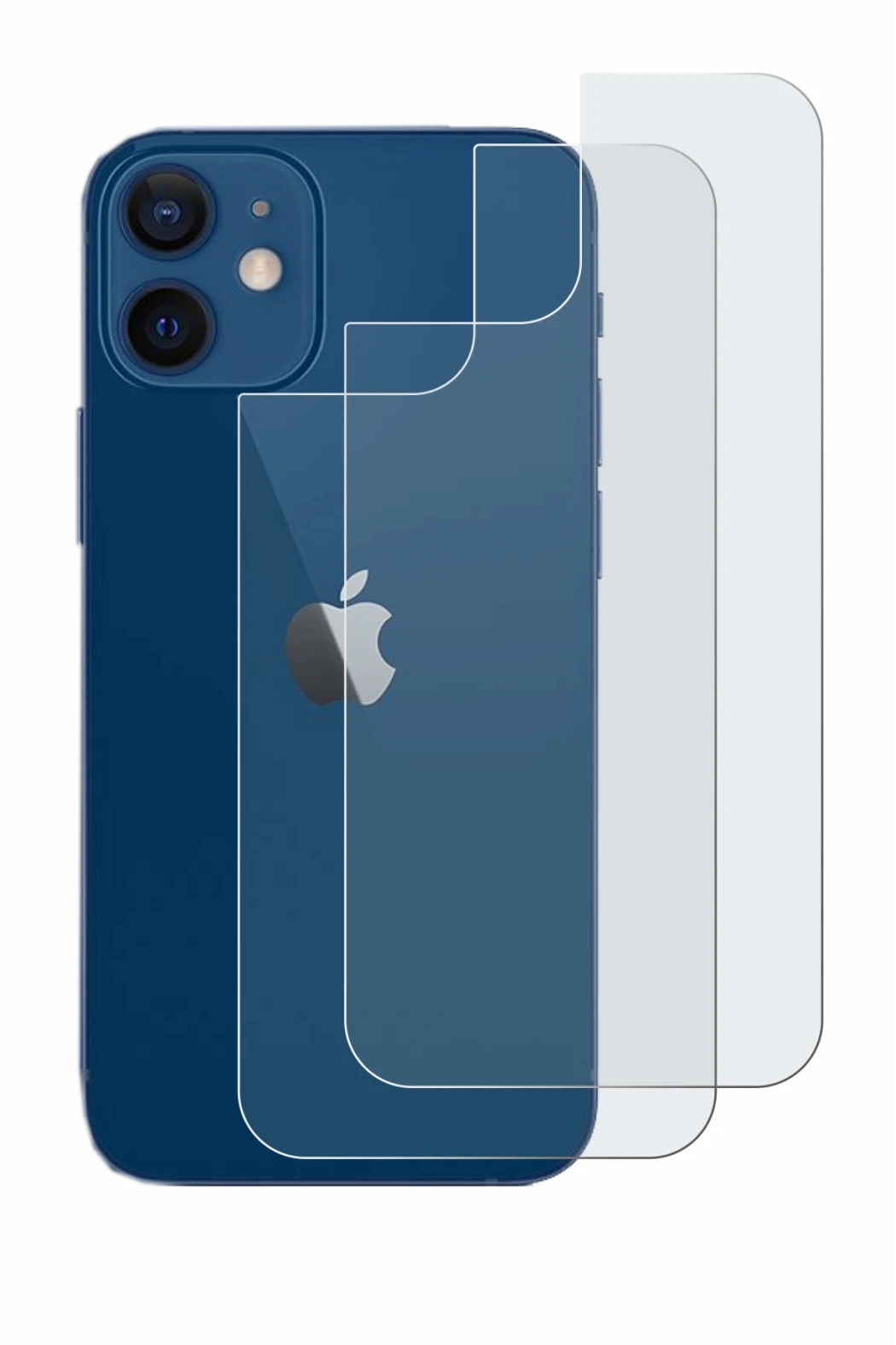 Image de l'appareil Apple iPhone 12 (Arrière) avec une grande variété de protections d'écran.