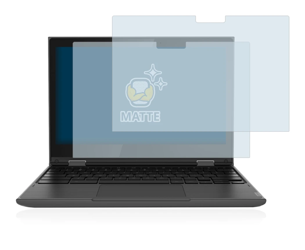 Image de l'appareil Lenovo 300e (2e Gen.) avec une grande variété de protections d'écran.