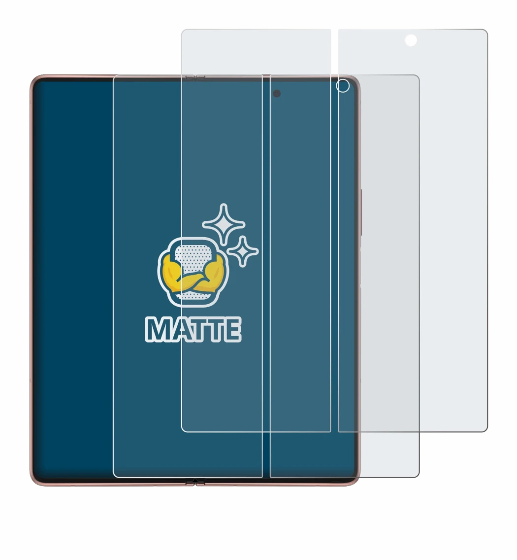 Image de l'appareil Samsung Galaxy Z Fold 2 5G (Affichage interne) avec une grande variété de protections d'écran.