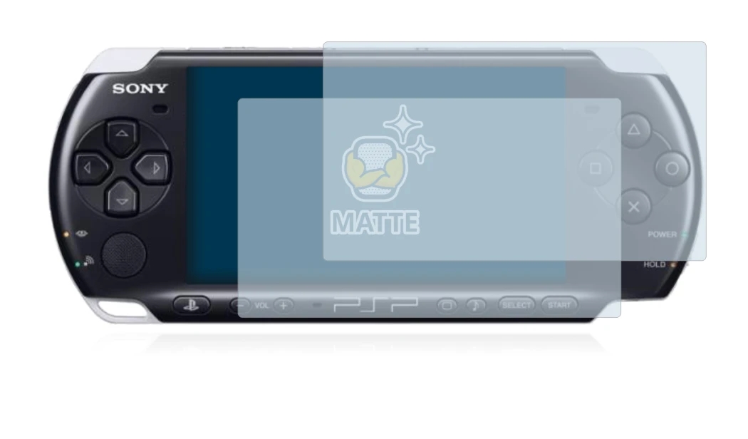 Image de l'appareil Sony PSP 3003 avec une grande variété de protections d'écran.