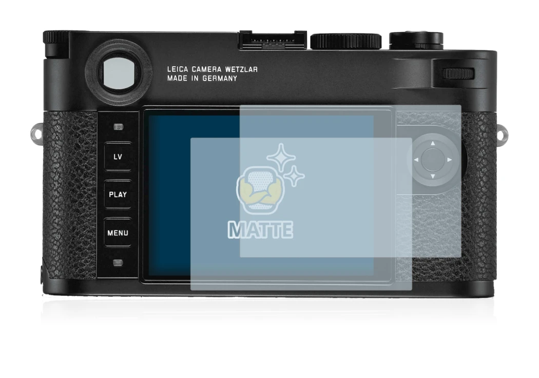 Image de l'appareil Leica M10-R avec une grande variété de protections d'écran.