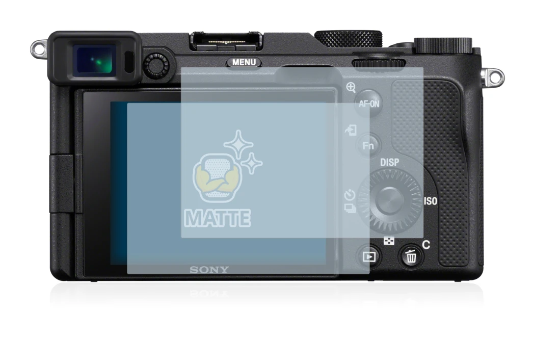 Image de l'appareil Sony A7C avec une grande variété de protections d'écran.