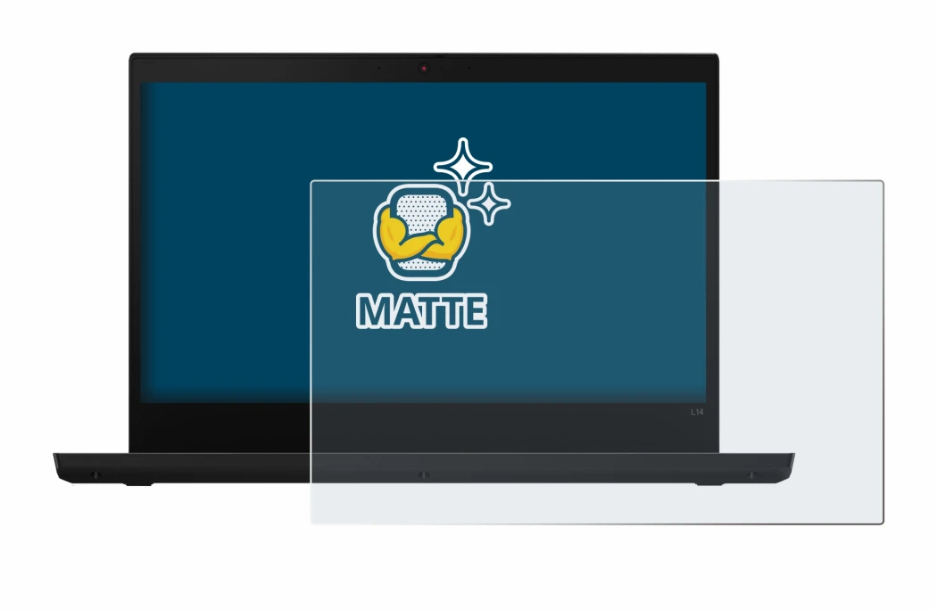 Image de l'appareil Lenovo ThinkPad L14 avec une grande variété de protections d'écran.