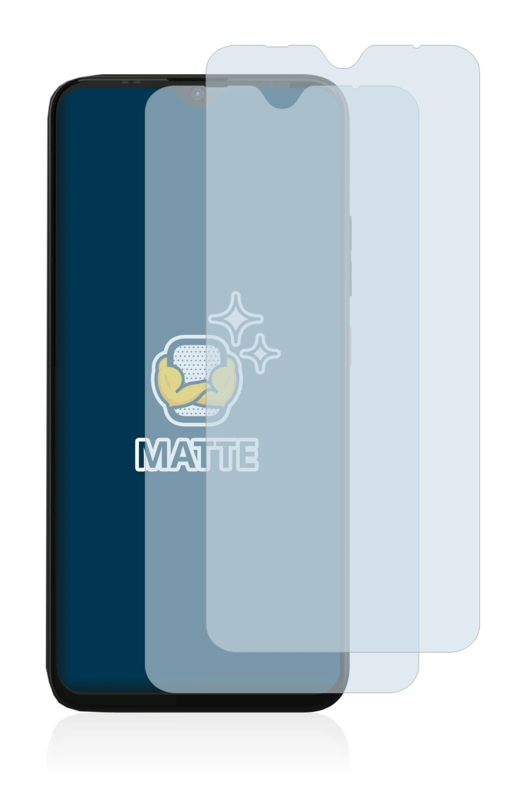 Image de l'appareil Gigaset GS4 avec une grande variété de protections d'écran.