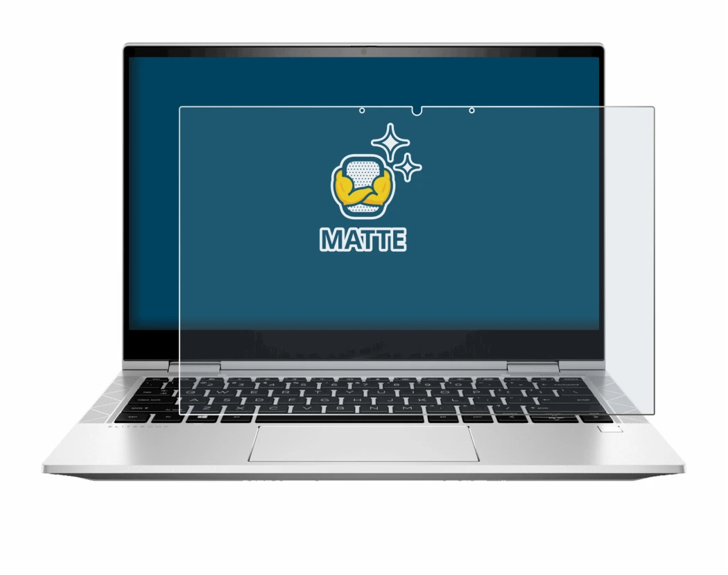Image de l'appareil HP EliteBook x360 830 G8 avec une grande variété de protections d'écran.
