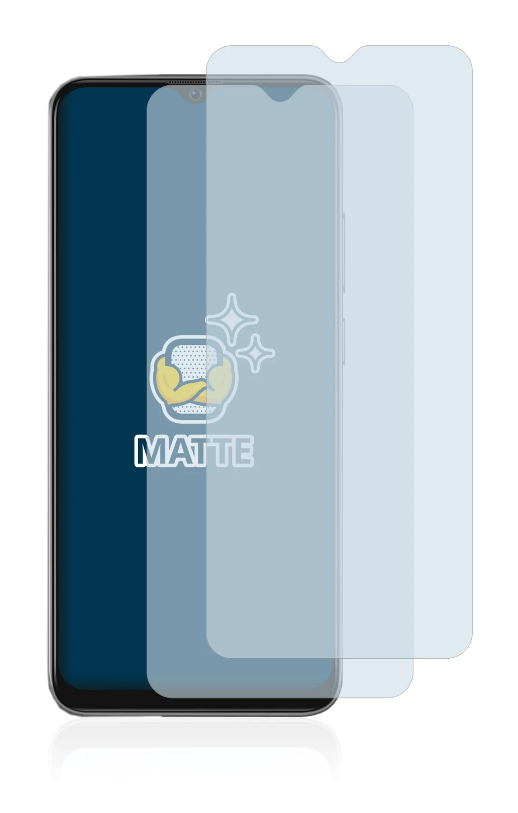 Image de l'appareil Blackview A70 avec une grande variété de protections d'écran.