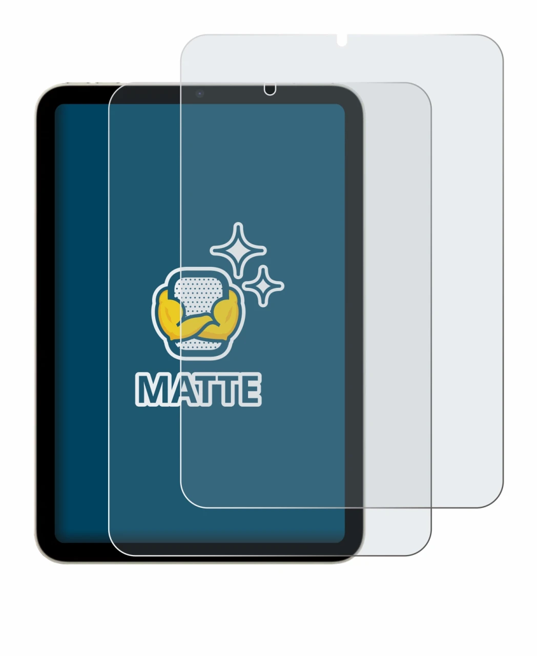 Image de l'appareil Apple iPad Mini 6 WiFi 2021 avec une grande variété de protections d'écran.