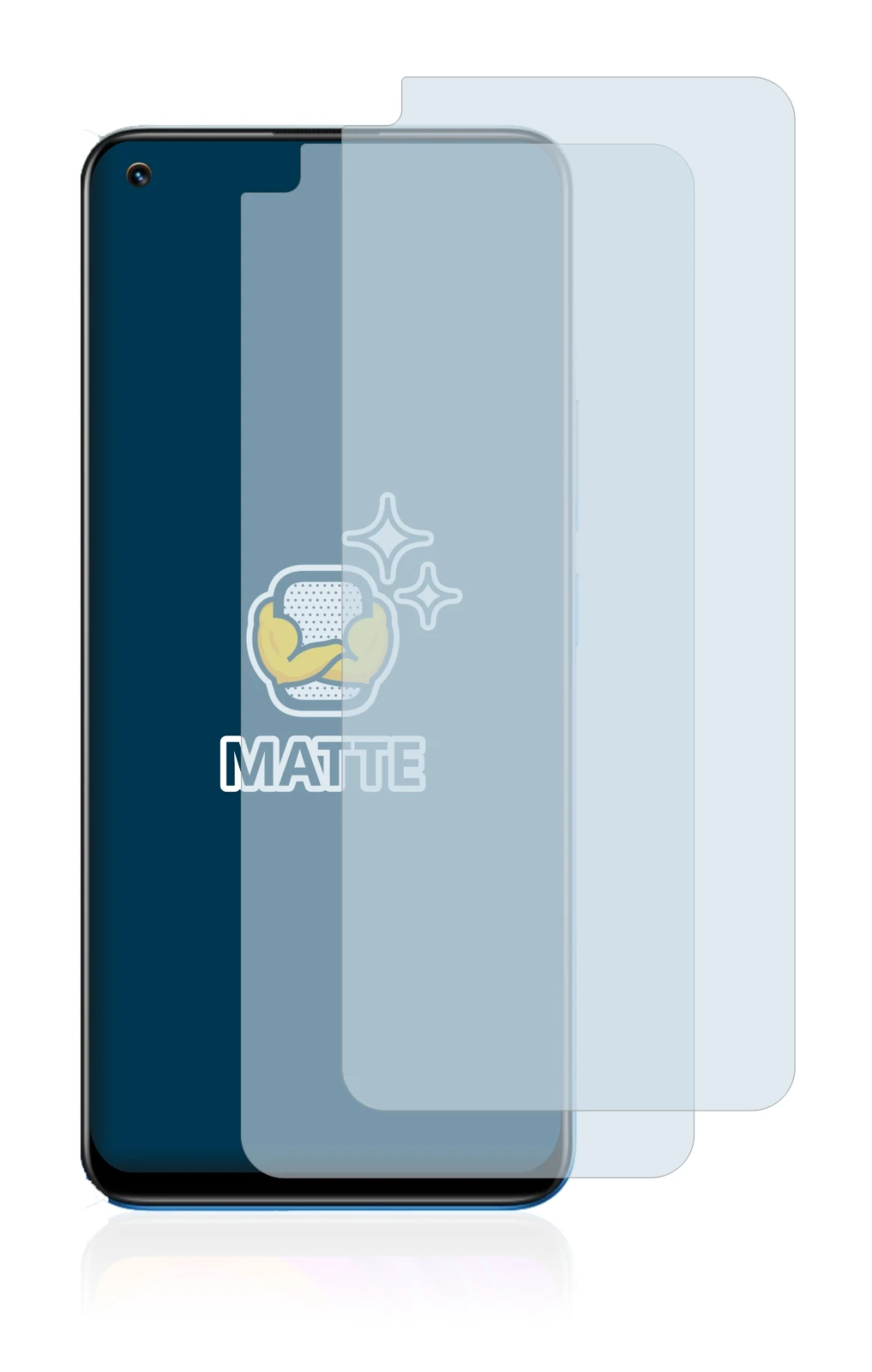 Image de l'appareil realme 8 Pro avec une grande variété de protections d'écran.