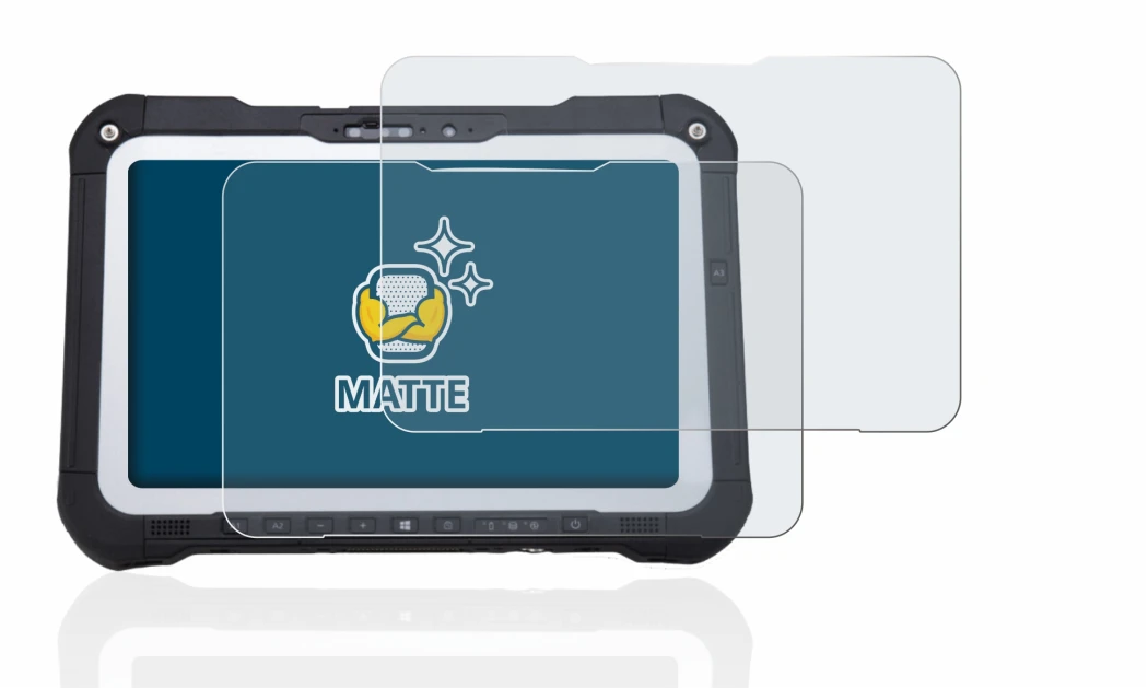 Image de l'appareil Panasonic Toughbook FZ-G2 avec une grande variété de protections d'écran.