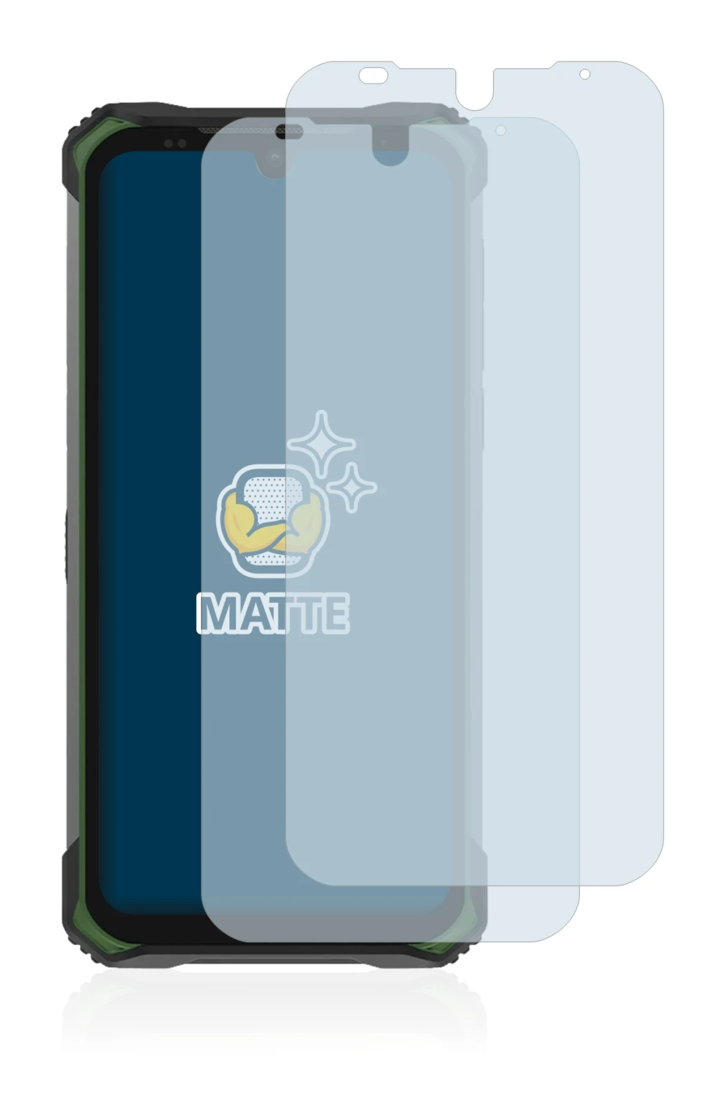 Image de l'appareil Doogee S86 Pro avec une grande variété de protections d'écran.