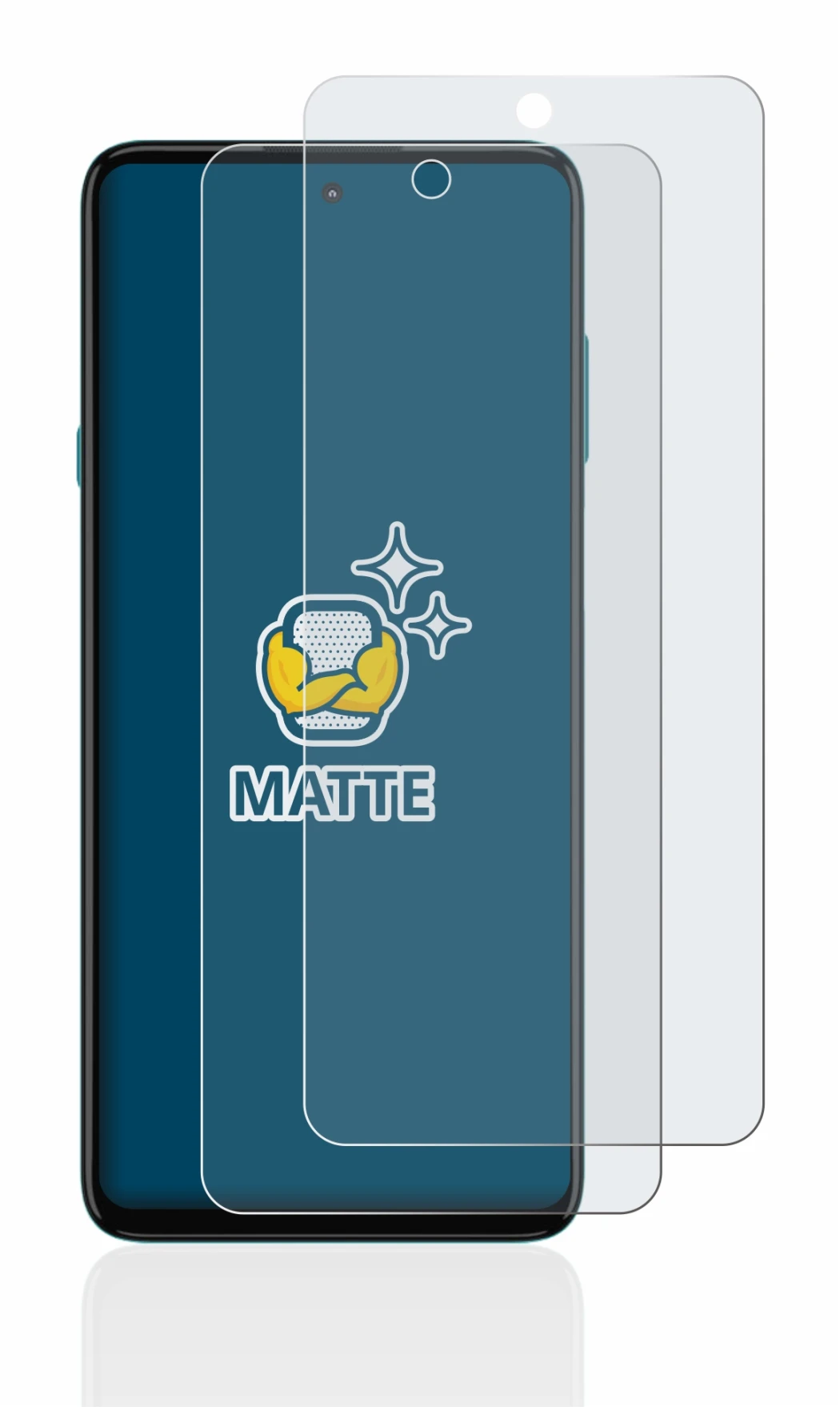 Image de l'appareil Motorola Edge 20 Lite avec une grande variété de protections d'écran.