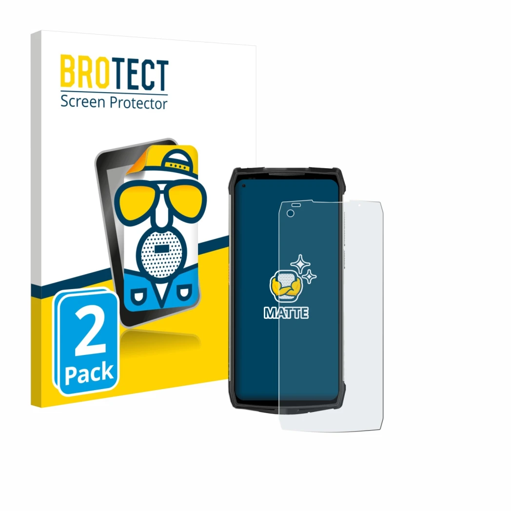 Face avant d’un emballage produit avec le logo de la marque BROTECT. À côté, l’appareil Ulefone Power Armor 13 est représenté 