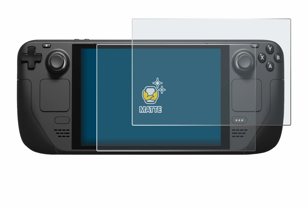 Image de l'appareil Valve Steam Deck avec une grande variété de protections d'écran.