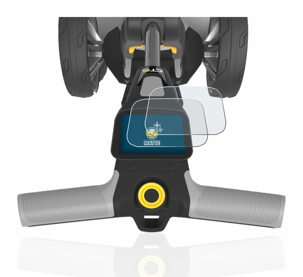 Image de l'appareil PowaKaddy CT6 avec une grande variété de protections d'écran.