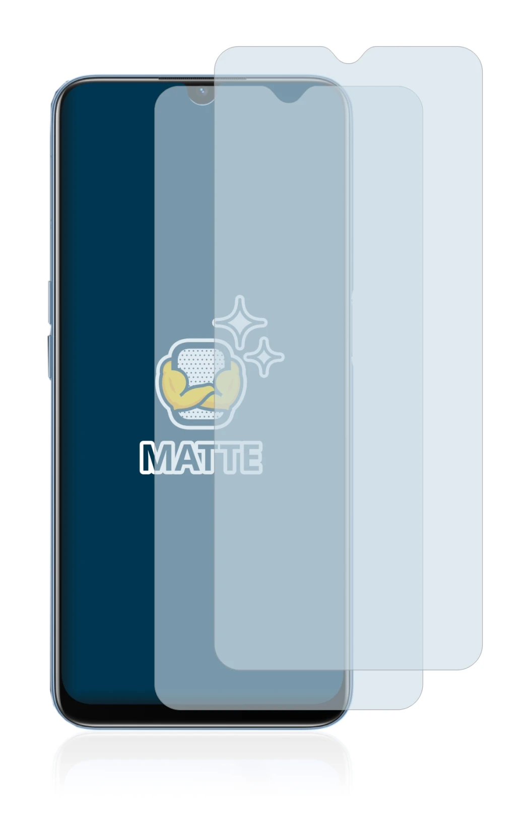 Image de l'appareil Oppo A16s avec une grande variété de protections d'écran.