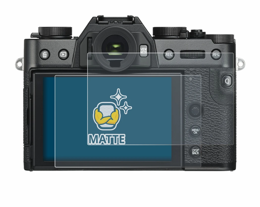 Image de l'appareil Fujifilm X-T30 ll avec une grande variété de protections d'écran.