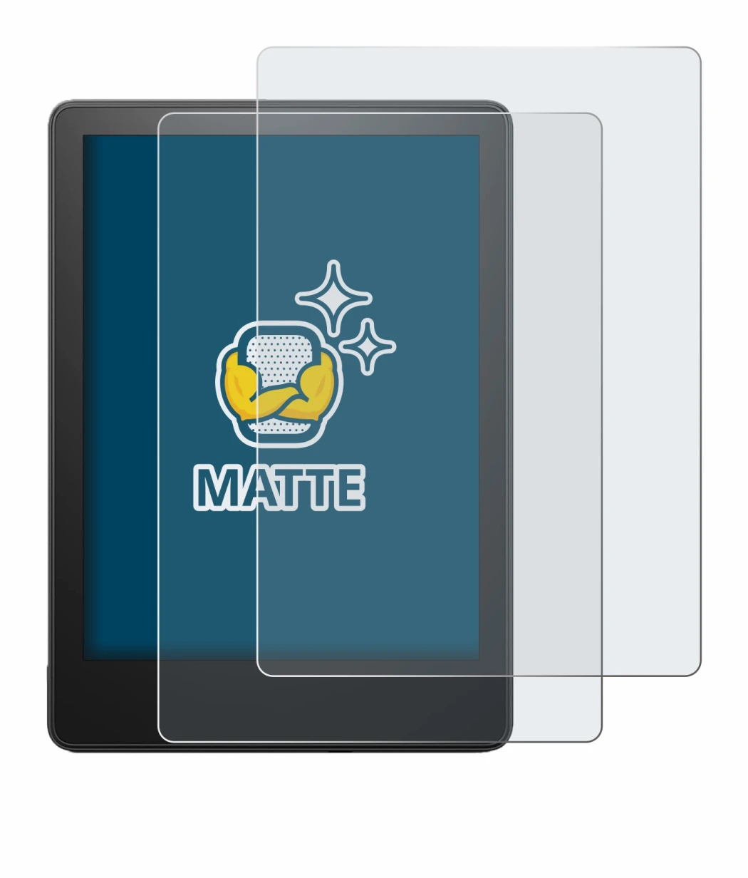 Image de l'appareil Amazon Kindle Paperwhite 2021 (11ème Gen.) avec une grande variété de protections d'écran.