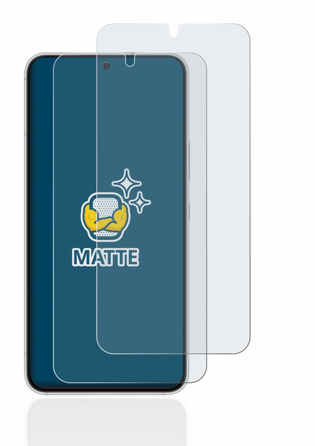 Image de l'appareil Samsung Galaxy S22 5G avec une grande variété de protections d'écran.