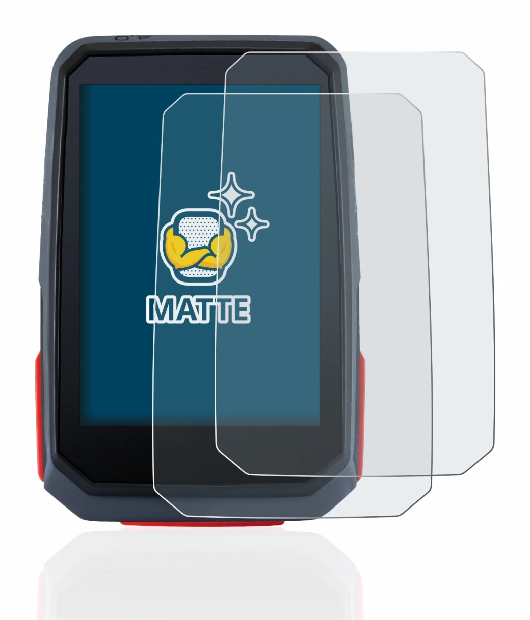 Image de l'appareil Sigma ROX 4.0 avec une grande variété de protections d'écran.